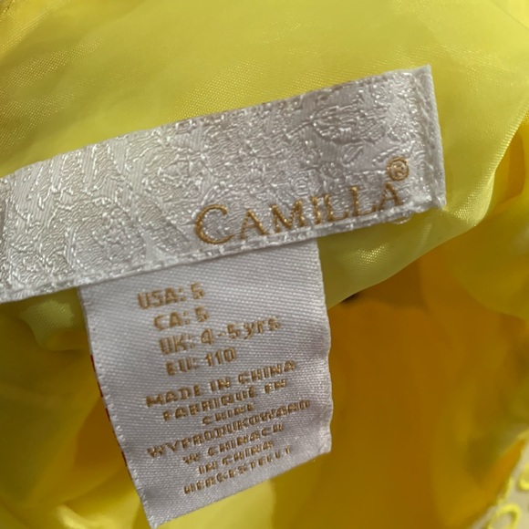 Camilla Textured Yellow Dress size 5 - Picture 8 of 9